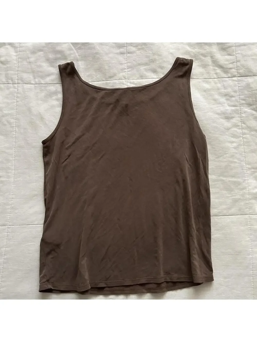 Eileen Fisher brown silk tank top Size Small - Picture 4 of 6